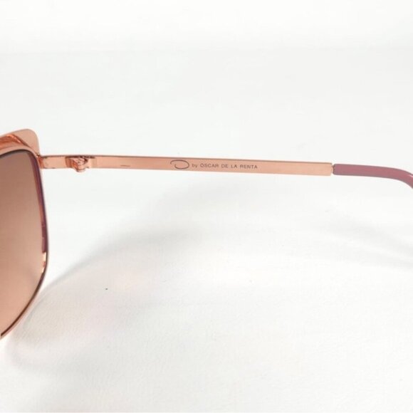 OSCAR DE LA RENTA OSS3077F 780 CE#2 Rose Gold Mauve Cat Eye Sunglasses Hard Case main image 4